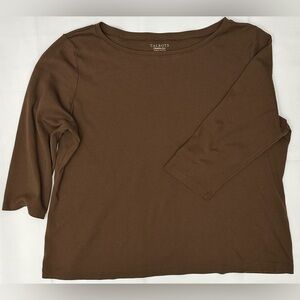 Talbots Chocolate Long Sleeve Tee